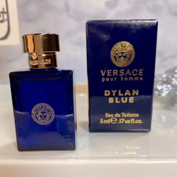 Versace Dylan Blue Pour Homme EDT,Woody Citrus Aquatic-Mini 5ml,0.17oz-BOXED-NEW - Picture 2 of 13